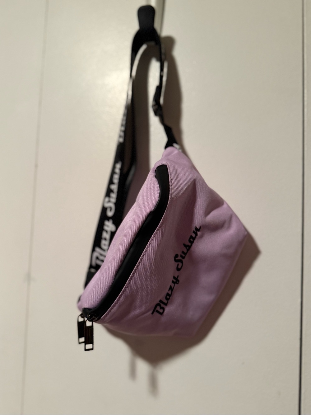 Lilac Canvas Crossbody Bag